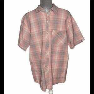 The North Face Plaid Short Sleeve Button Down Mens Shirt Size Large